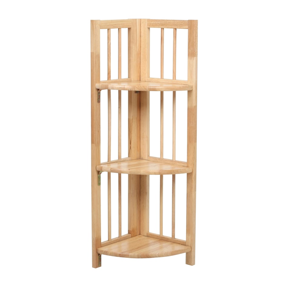 image 1 of Heva 3 Tier Natural Box Frame Corner Unit Cream