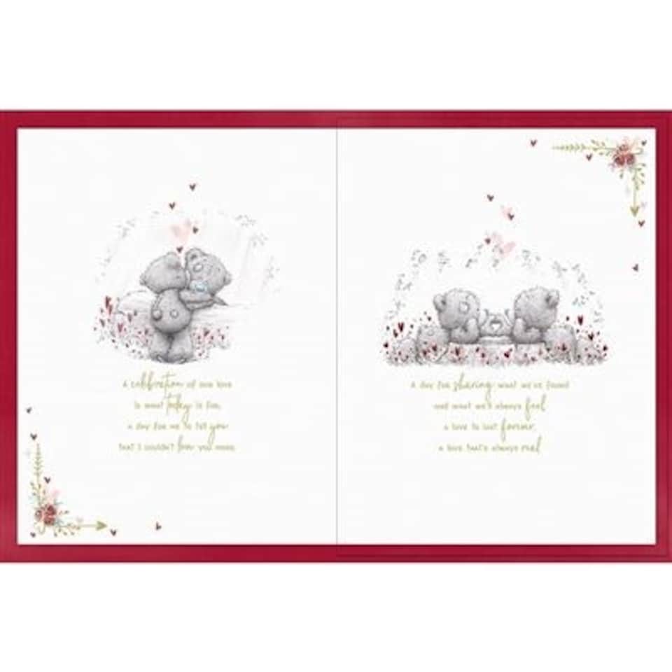 image 1 of Me To You Bear Peeking Round Tree Trunk Wonderful Husband Valentine's Day Boxed Card