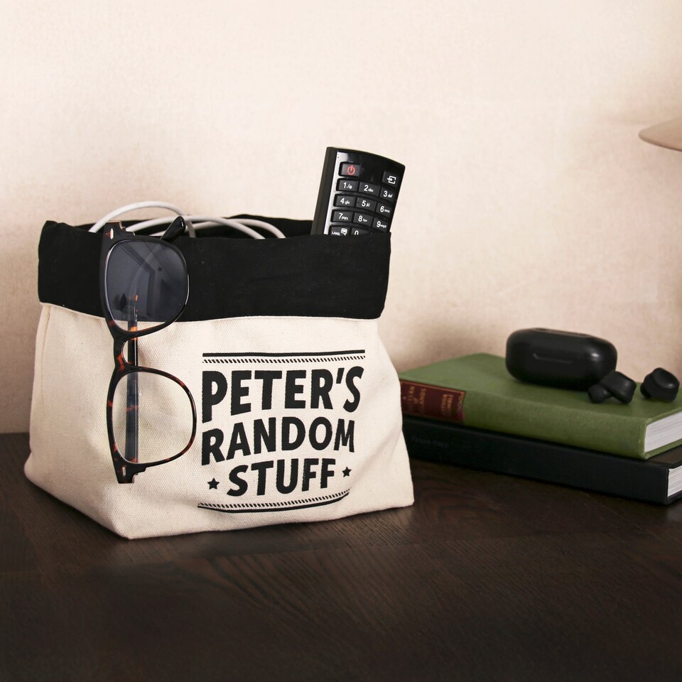 image 1 of Pre-personalised Top Bloke Storage Pouch Gift For Tools Bits and Pieces - Choose From Over 60 Names and Titles - Daniel | Grey