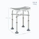 image 7 of HOMCOM Aluminium Shower Stool for Elderly Disabled Non-Slip Bath Stool Grey