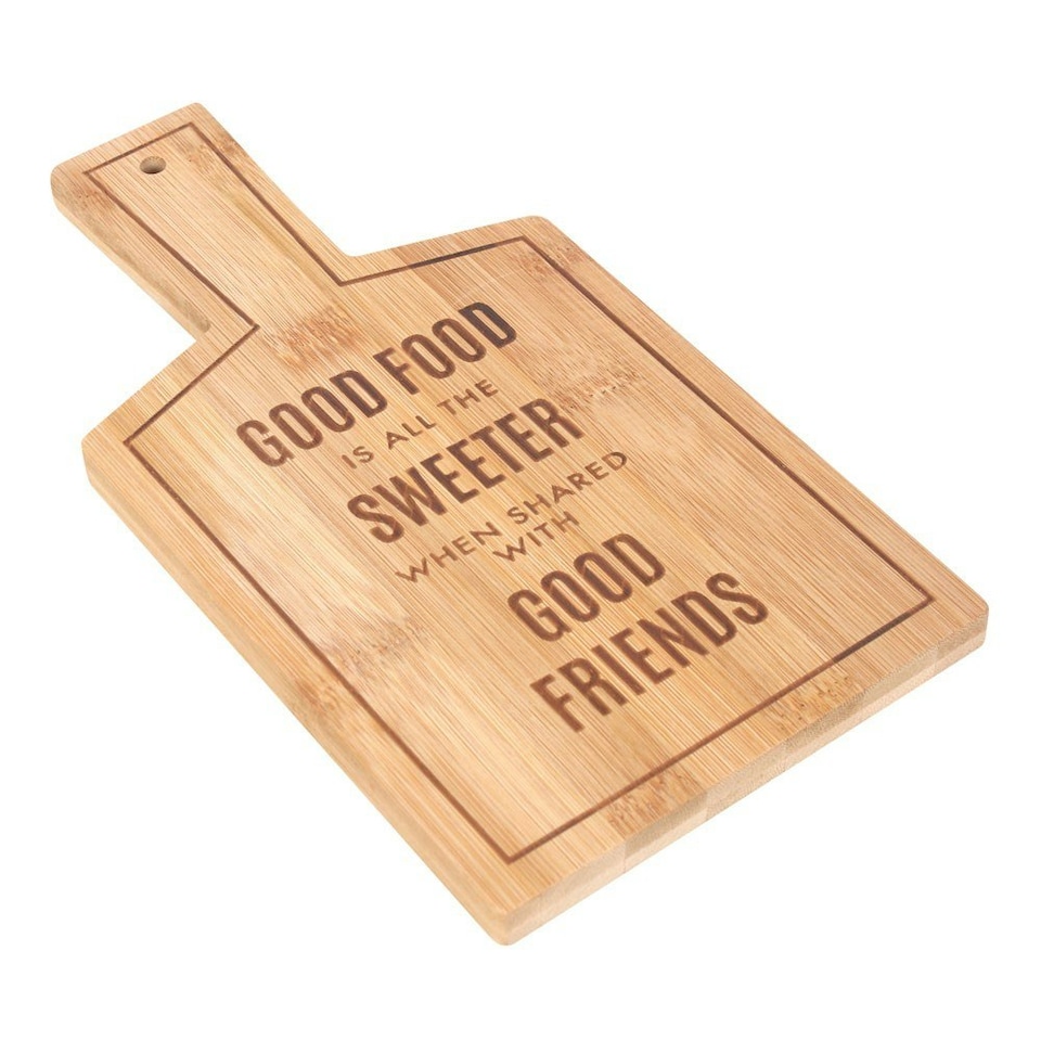 image 1 of Something Different Sweeter When Shared Bamboo Chopping Board - Brown - One Size
