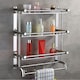 image 4 of Living and Home 3 Tiers Stainless Steel Bathroom Shelf Storage Toilet Shelf Organizer Wall Mounted