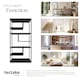 image 5 of Shelving Unit Venda - with 6 compartments Black
