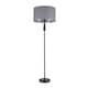 image 1 of ValueLights Marissa Grey Chrome Shade with Black Stacked Ball Floor Lamp