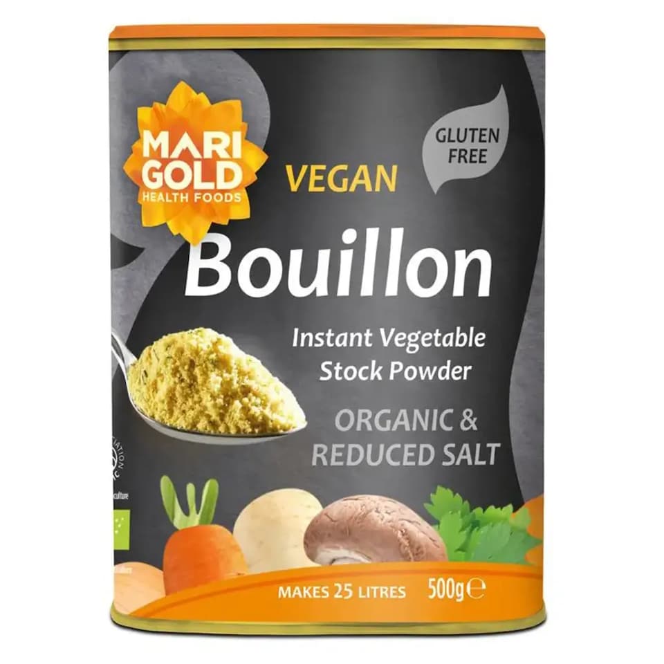 Organic Vegetable Bouillon Powder Less Salt 500g (Marigold)