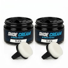 Premium Shoe Cream - Moisturise, Nourish & Polish Leather Shoes - 50ml - Black (2 Pack)