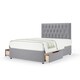 image 1 of Super Ortho Orthopaedic Silver Plush Velvet 2 Drawer Divan Set And Lona Headboard Small Single