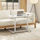 image 5 of COSTWAY Adjustable Height C-Shaped Mobile Standing Desk White White