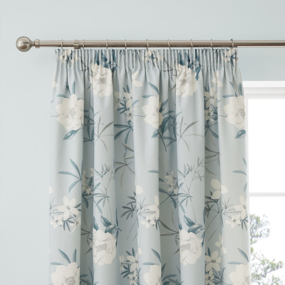 image 1 of D & D Eve Pencil Pleat Curtains Duck Egg