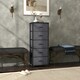image 7 of HOMCOM 5 Drawer Fabric Chest of Drawers w/ Wooden Top, Dark Grey | Grey