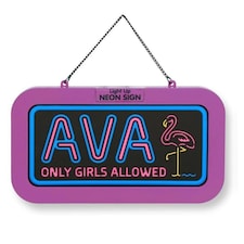 History & Heraldry Light Up Neon Name Sign - Ava
