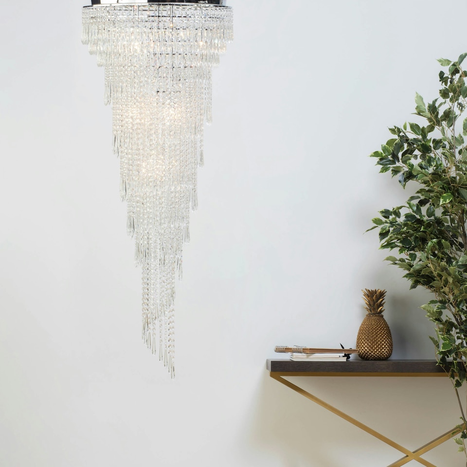 image 1 of BHS Leila 7 Light Flush Ceiling Light, Chrome