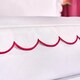 image 4 of OHS Scallop Edge Bedding Set Microfibre Duvet Cover with Pillowcase | White | White/Hot Pink | King