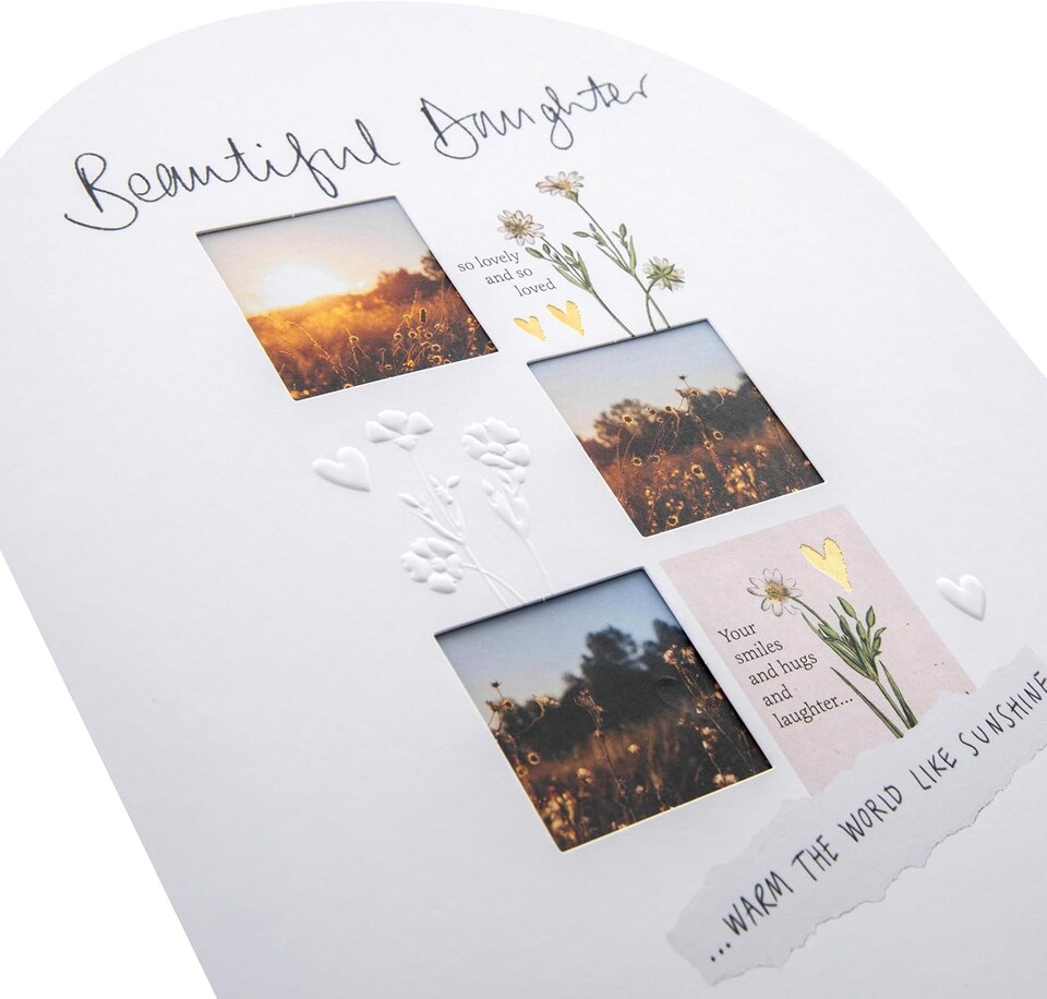image 1 of Floral Heartfelt Verse Daughter Birthday Card