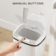 image 4 of HOMCOM 15L Sensor Bin, Automatic Touchless Kitchen Bin with Dual-Mode Opening, Easy Clean, Battery Operated for Home Office, Bedroom, Bathroom, White | White | White
