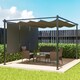 image 2 of Outsunny 3 x 4m Metal Pergola with Retractable Roof and Roller Shade, Grey