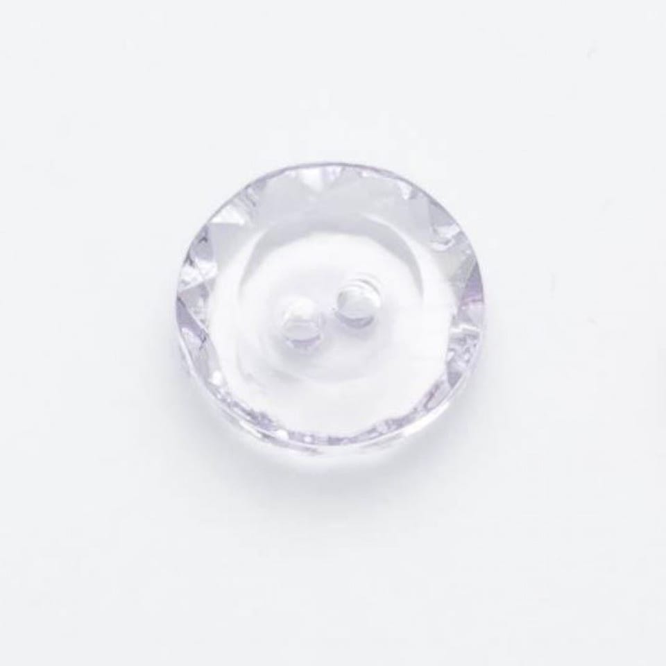 Minerva Lilac Round Faceted Clear Cut Buttons for Dressmaking - 13mm - per value pack of 100