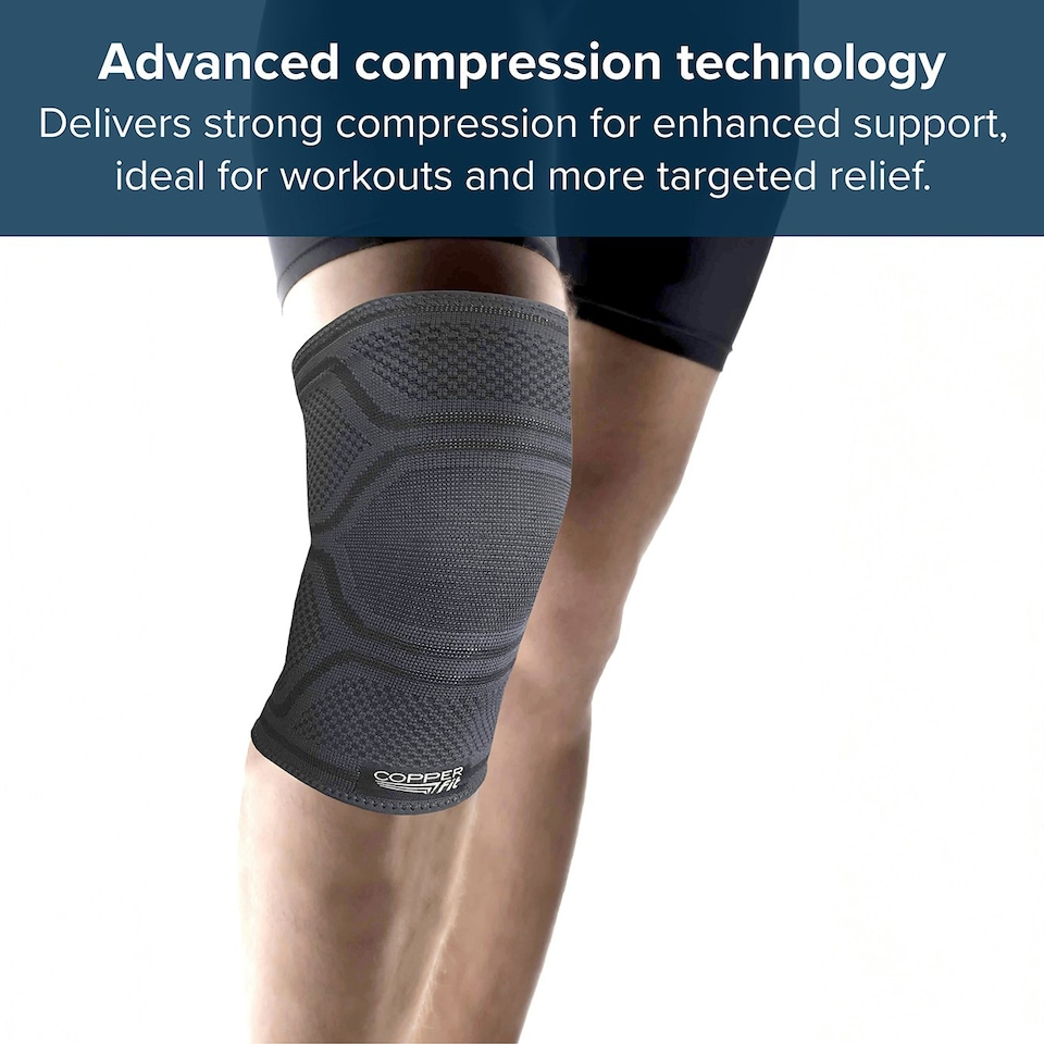 image 1 of Copper Fit Elite Knee Sleeve Small / Medium Black | S