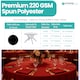 image 2 of Round Polyester Tablecloth, 220GSM Washable Table Linen - 90 Inch