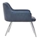 image 3 of Interiors By Premier Dark Grey And Chrome Dining Chair, Armchair For Hallway, Decent Decorative Chair, Mid-century Lounge Chair Grey