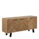 image 1 of Brighton 3 Door Sideboard in Oak with Herringbone Effect