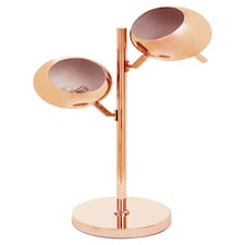 Interiors by Premier Copper Finish Table Lamp With Two Lights Gold
