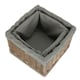 image 2 of Set of 2 Square Antique Wash Grey Lined Storage Basket | Grey | Grey | Not provided