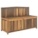 image 1 of Outsunny Wood Storage Bench for Patio, Outdoor Garden Seating, Brown