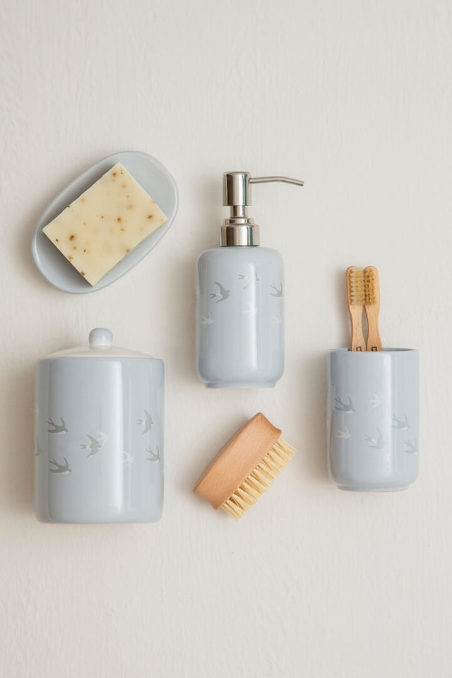 image 1 of Swift Light Blue Bird Design Canister