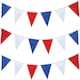 image 5 of Red Blue White Bunting 40m - 80 Flags Pennant Multi