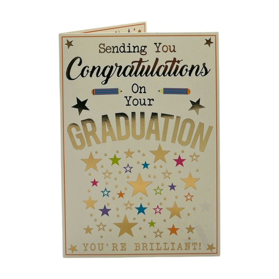 image 1 of On Your Graduation Stars Design Congratulations Card