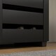 image 9 of HOMCOM Narrow Shoe Cabinet for Entryway, 5-Tier Slim Shoe Storage Cabinet with 2 Slatted Doors and Adjustable Shelves for 15 Pairs, Black | Black | Black