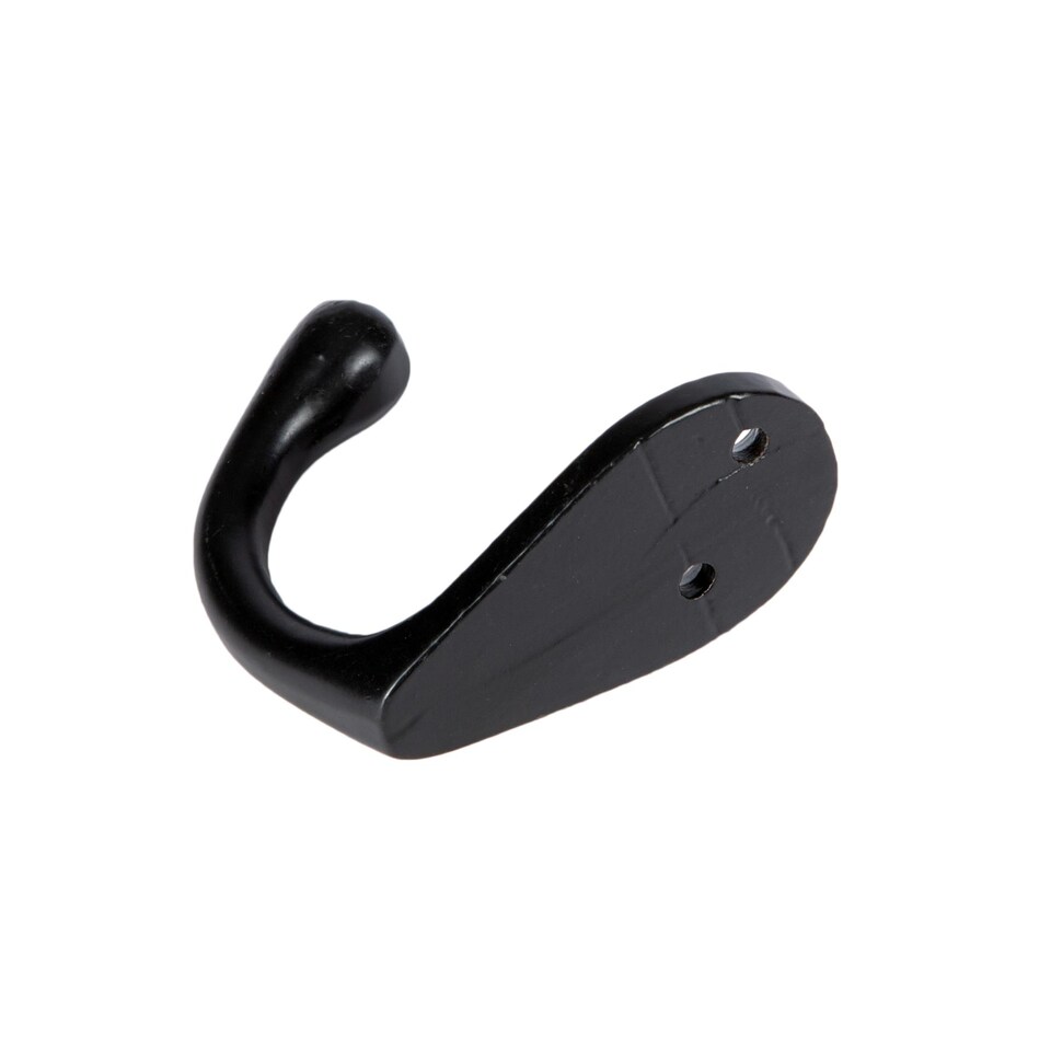 image 1 of Hammer & Tongs Narrow Single Robe Hook - W30mm x H55mm - Black
