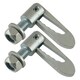 image 2 of 2 x Pin & Eyelet Strap Hinge Trailer Truck Tailgate Antiluce Drop Catch Silver