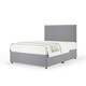 image 1 of Memory Maestro Memory Foam Silver Plush Velvet Divan Set And Valencia Headboard King Size