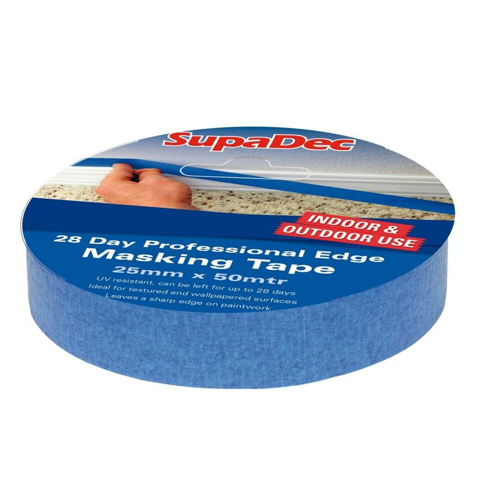 image 1 of SupaDec 28 Day Professional Edge Masking Tape - Blue - 25mm