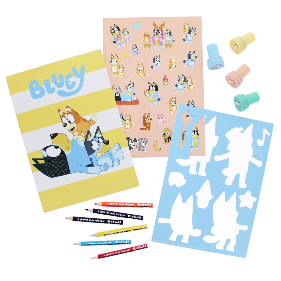 image 1 of Bluey Stick, Stamp and Stencil Set