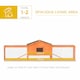 image 3 of PawHut Rabbit Hutch, Wooden Bunny House w/ Tray & Ramps, for Garden, Orange