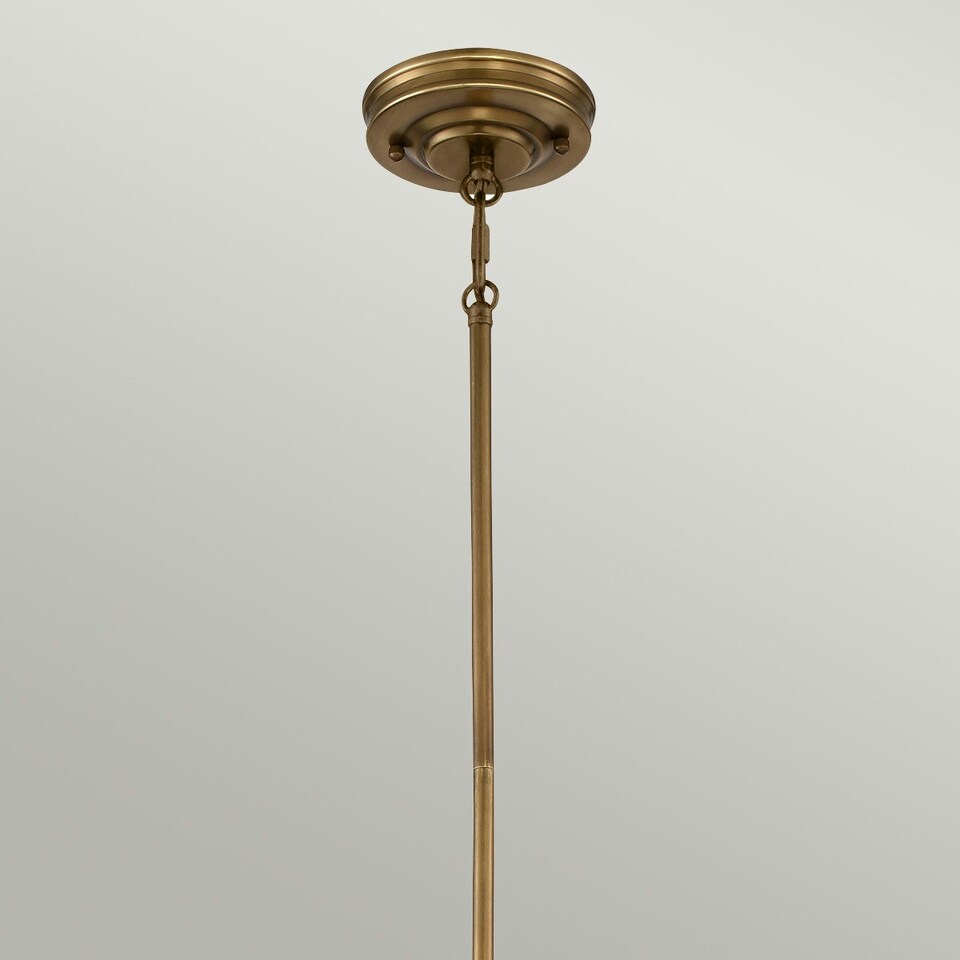 image 1 of Emery 1 Light Dome Ceiling Mini Pendant Weathered brass, E27