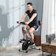 image 10 of HOMCOM Magnetic Resistance Exercise Bike Foldable LCD Adjustable Seat Yellow