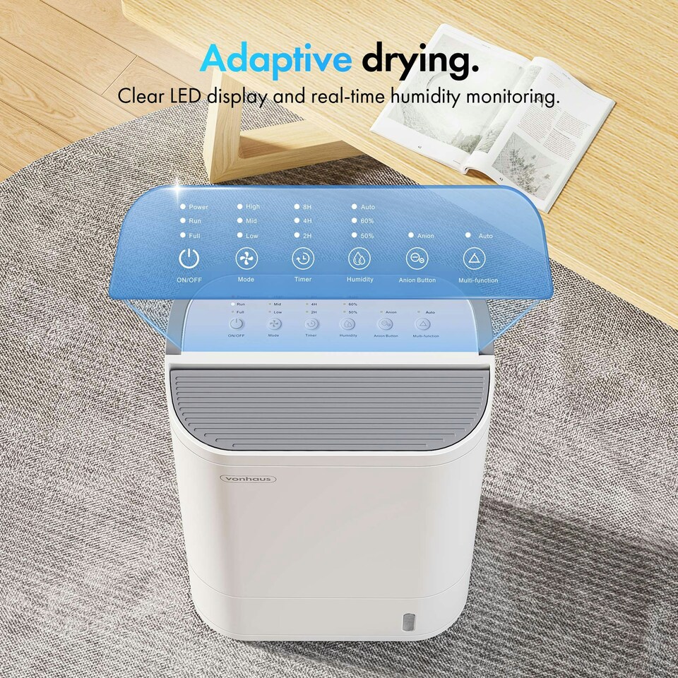 image 1 of VonHaus Desiccant Dehumidifier 7L/Day with 8 Hour Timer