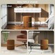 image 6 of HOMCOM Round Pouffe, Storage Footstool with Cushioned Top, Light Brown