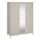 image 2 of Barcelona Wardrobe with 2 Doors + 1 Mirror Door + 2 Drawers in Cashmere Cream
