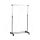 image 1 of KCT Adjustable Single Clothes Rack on Wheels Black | Silver | One Size