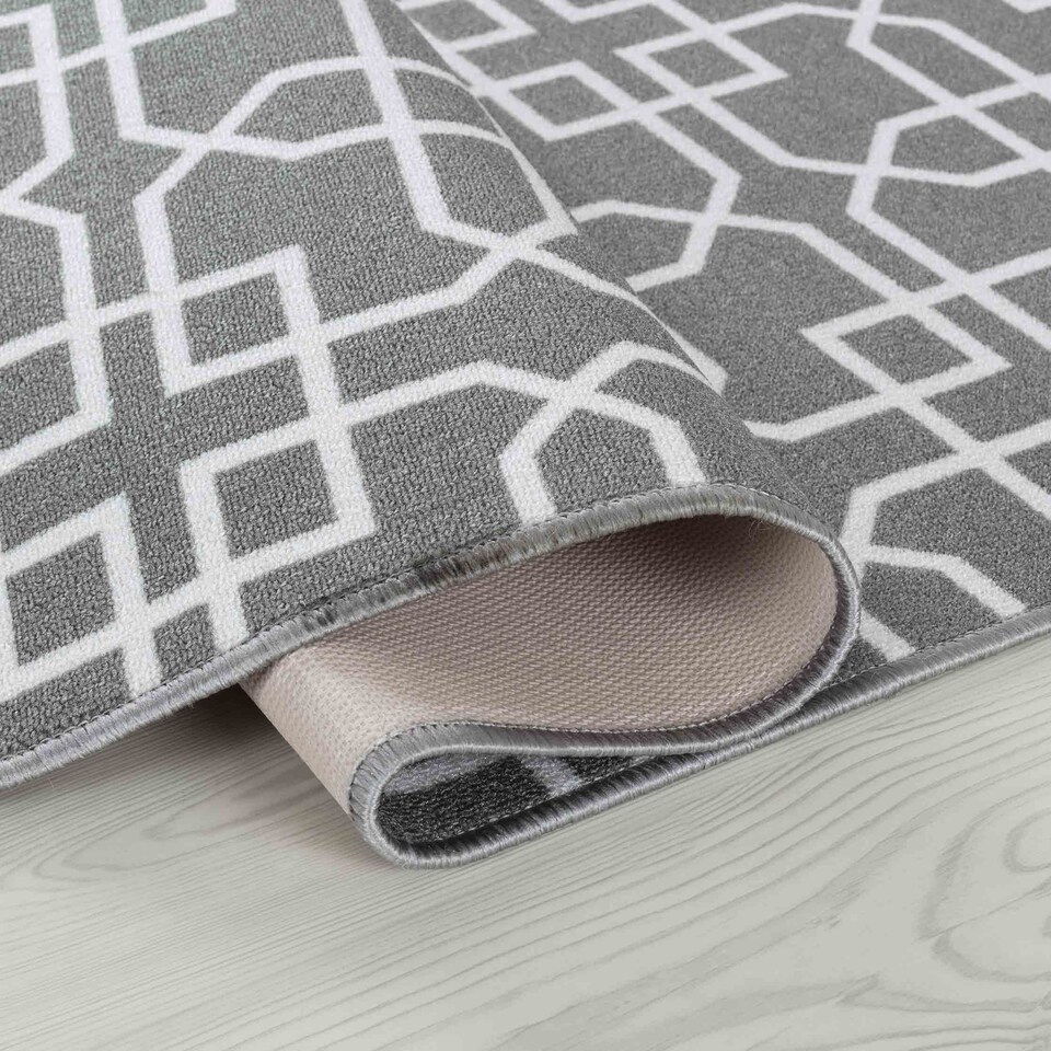 image 1 of Machine Washable Cubed Trellis Design Anti Slip Doormats -