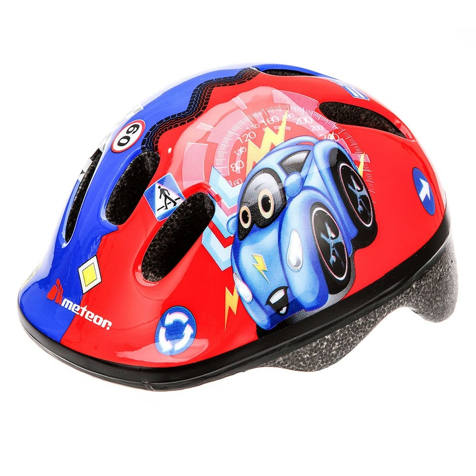 image 1 of Helmet for Kids Toddlers – Lightweight Adjustable Bike Helmet for Boys & Girls – Safety Crash Protection for Cycling, Scooter, Skateboard – MV62 Red | Cars | S