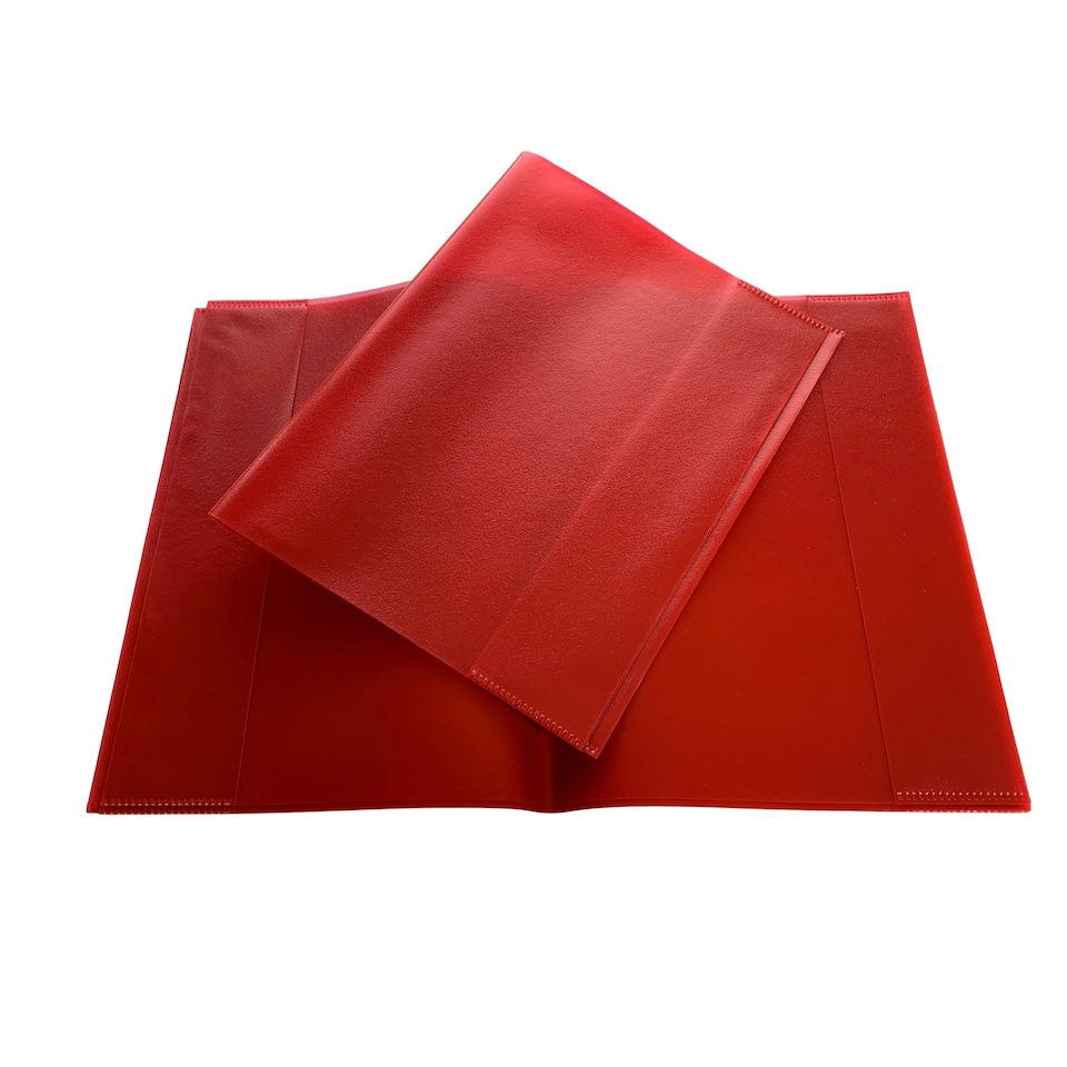 image 1 of Pack of 10 9x7" Frosted Red Exercise Book Covers