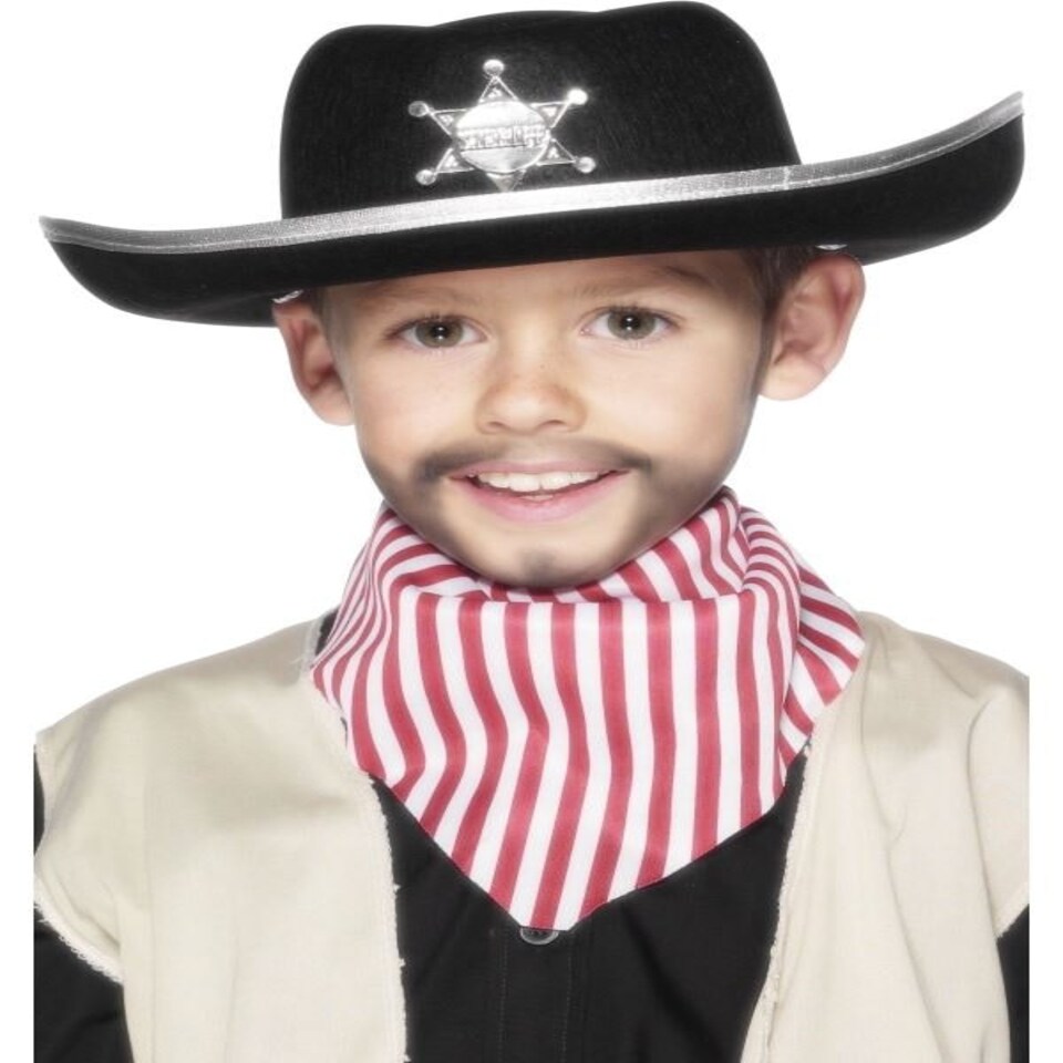 Sheriff Hat - Black - with Badge - 99729