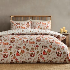Catherine Lansfield Woodland Gonks So Soft Reversible Duvet Cover Set Natural | Cream | Natural | King