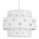 image 3 of First Choice Lighting Pair of White Star Two Tier Light Shades White